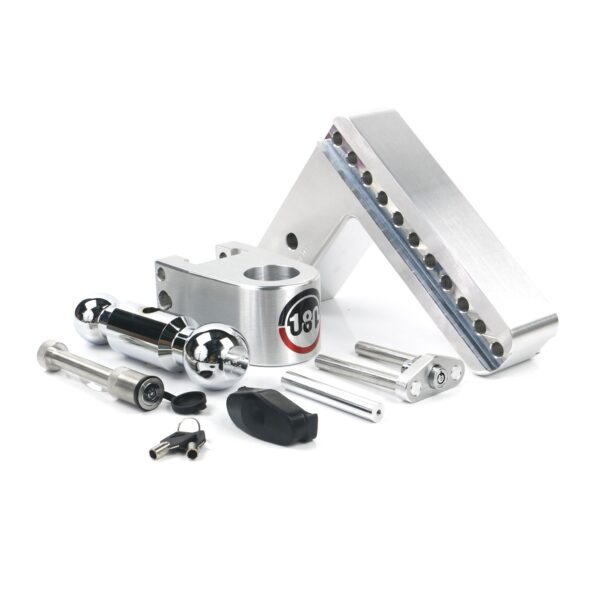 180 Hitch Chrome Ball 8" Drop Hitch with 3" Shank Keyed Alike WS05 Included