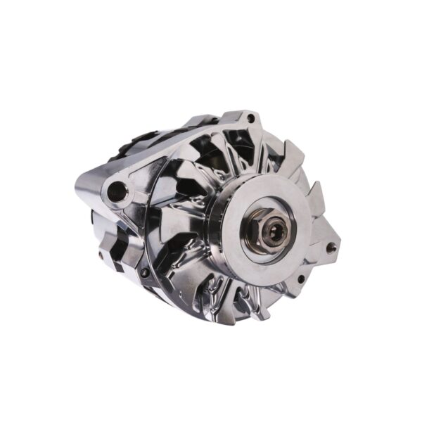 TSP 6.61 in. GM CS130 Style 160 Amp Chrome Alternator with V-Belt Pulley
