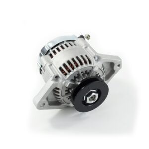 TSP Alternator; Mini Denso Style Race 3/8" V-Belt 90 Amps; Satin