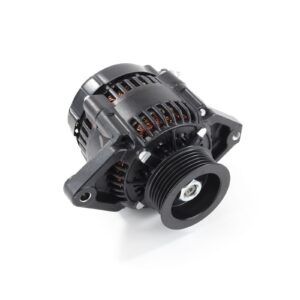 TSP Alternator; Mini Denso Style Race Serpentine 90 Amps; Black
