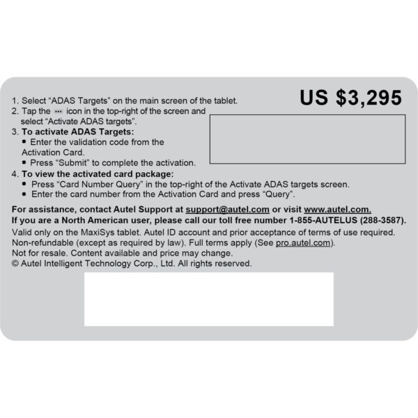 Digital Targets Upgrade Card