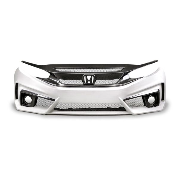 Seibon Carbon, FB16HDCV4-TT-GF, TT-style fiberglass/carbon fiber front bumper for 2016-2020 Honda Civic 4 Dr