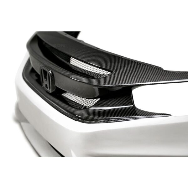 Seibon Carbon, FB16HDCV4-TT-GF, TT-style fiberglass/carbon fiber front bumper for 2016-2020 Honda Civic 4 Dr