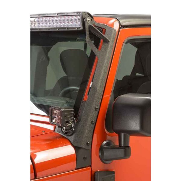 Black Powder Coated, Designed to mount 52' overall width light bar, Steel
