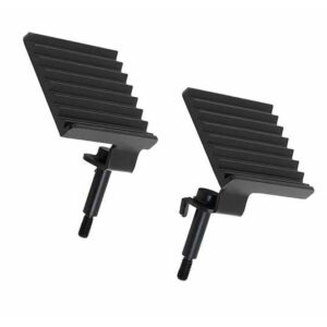 Black powder coat, Steel construction, Sold as a pair.