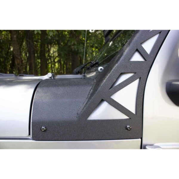 Black textured powder coat, Steel, Sold as a pair, Designed to mount a 52 in. overall width light bar