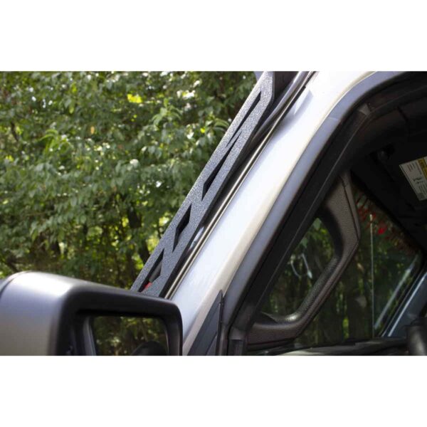 Black textured powder coat, Steel, Sold as a pair, Designed to mount a 52 in. overall width light bar