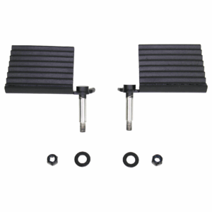 Black powder coated, Made from steel, Sold as pair