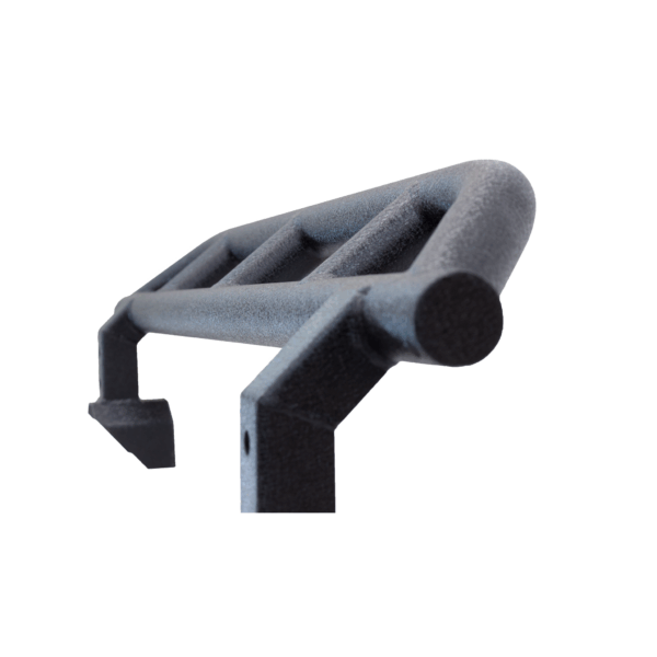 Black textured powder coat, Steel