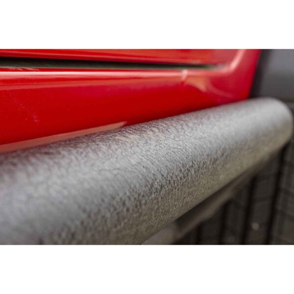 Black textured powder coat, Steel