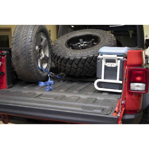 Black Powder Coated, 1/8in. steel construction, Stainless Steel hardware, Includes 3 M14 Chrome Lug nuts