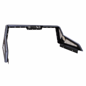 Black textured powder coat, 10-Gauge steel, Stainless Steel hardware,