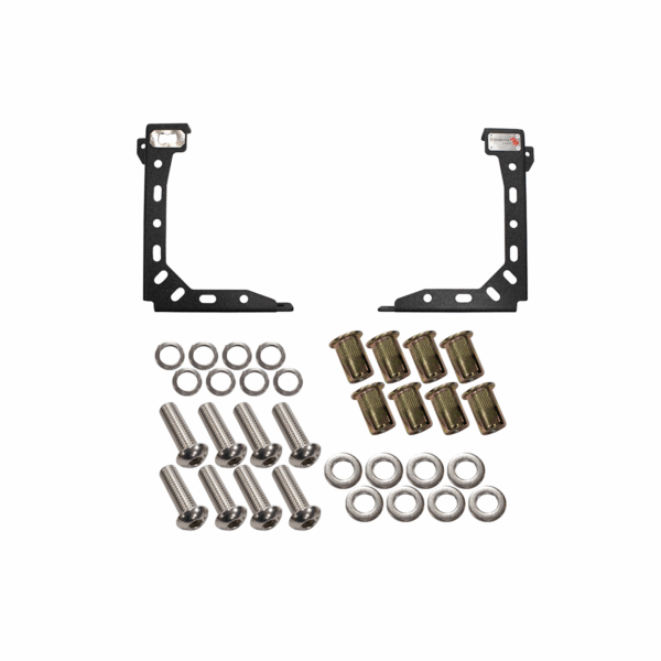 Black textured powder coat, 10-Gauge steel, Stainless Steel hardware