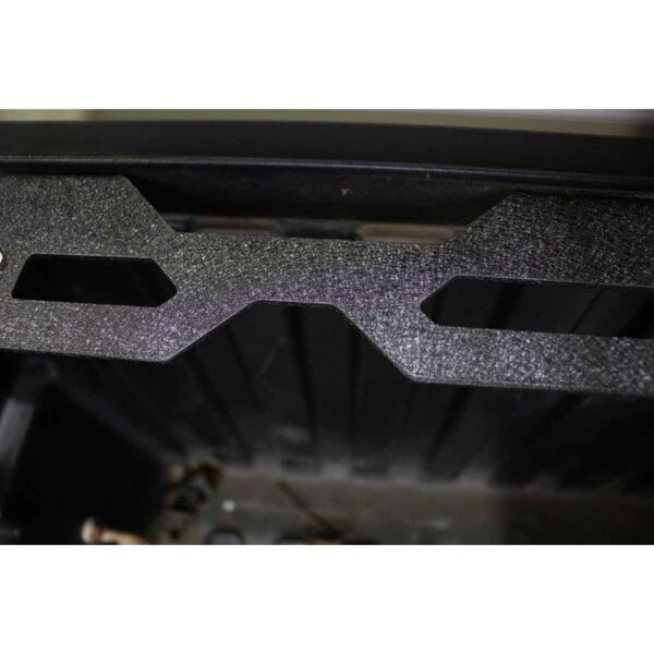 Black textured powder coat, 10-Gauge steel, Stainless Steel hardware