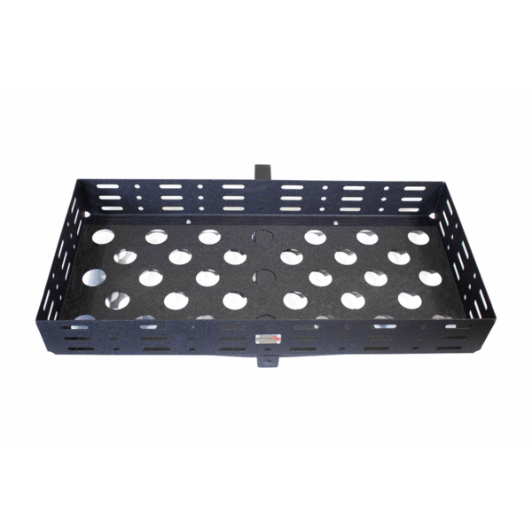 8-gauge steel, Black powder coat, Stainless Steel hardware, 40 in. long x 19 in. wide