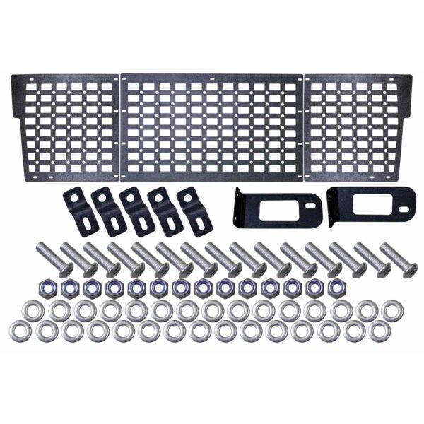 Black textured powder coat, 10-Gauge steel, Stainless Steel hardware
