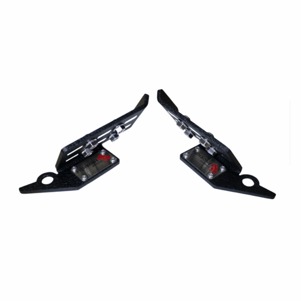 Textured black powder coat, Steel, Sold as a pair.