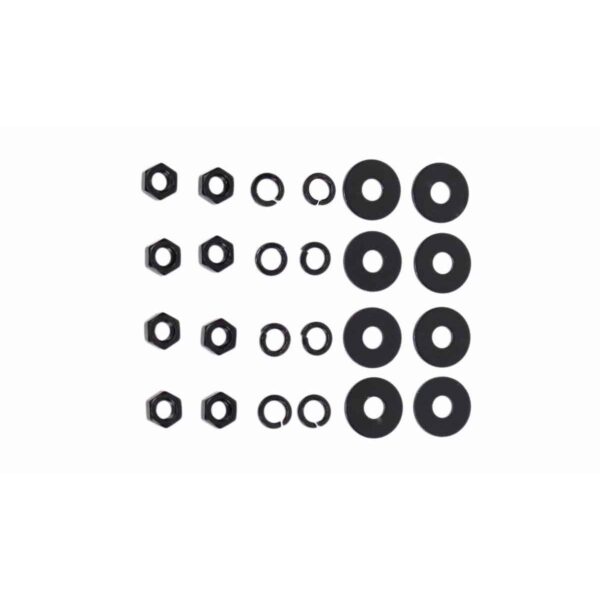 Black textured powder coat, Steel, 2 in. diameter raised tube winch guard, 59.5 in. wide