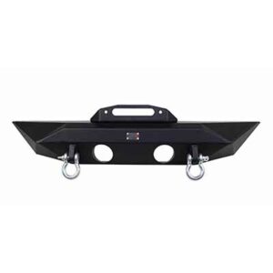 Two Stage Black Textured Powder Coat, Bumper is 44in. Wide, 3/16in. Plate Steel
