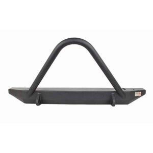 Black Textured Powder Coat, Bumper is 44in. Wide, 3/16in. Plate Steel, 1-3/4in. .120 wall raised Grill/Winch guard