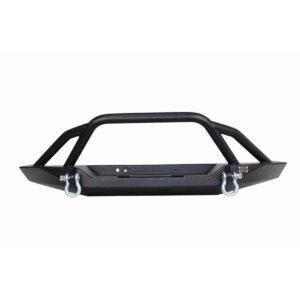 Black textured powder coat, 3/16in. steel, 2in. diameter raised tube winch guard, Includes Grade 8 Mounting Hardware