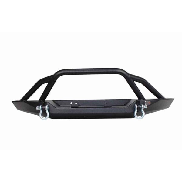 Black textured powder coat, 3/16in. steel, 2in. diameter raised tube winch guard, Includes Grade 8 Mounting Hardware