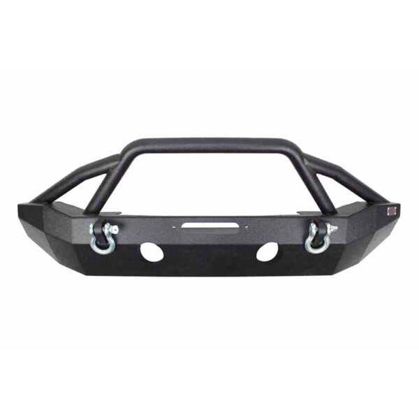 Black textured powder coat, Heavy Duty 5/32 in. Steel, 2 in. x 0.120 in. Steel Tubing for Grill Guard, 2 in. diameter raised tube winch guard, 59-1/2 in. wide