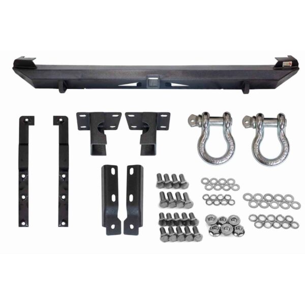 Black textured powder coat, 3/16in. Steel construction, Includes all mounting hardware