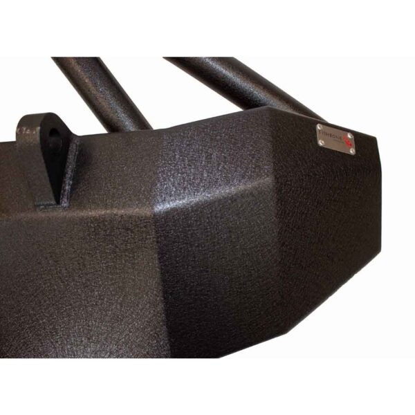 Black textured powder coat, 2 in. diameter raised tube winch guard, 59-1/2 in. wide
