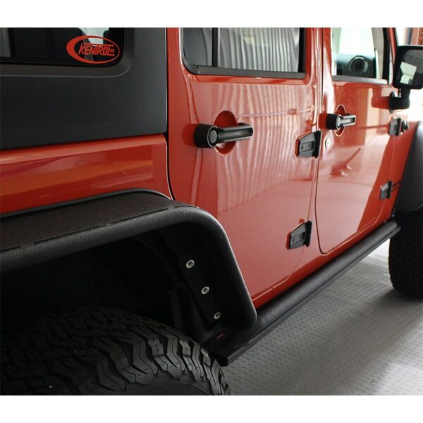 2-Door, Black textured powder coat, Sold as a pair