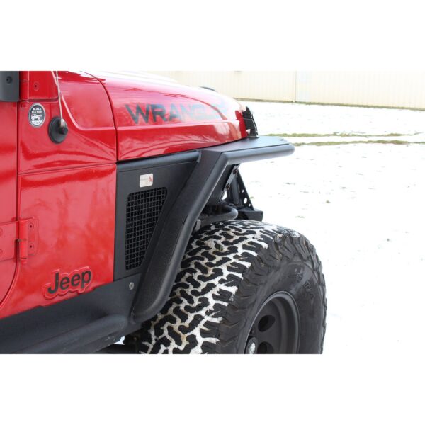 Black textured powder coat, Steel, 1 rear pair, 3 in. flare width