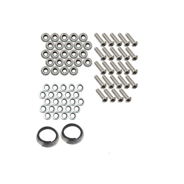 2-Door, 4-Door, Black textured powder coat, Steel, Stainless steel hardware, Set of 2