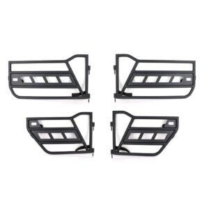 Black textured powder coat, Steel, Set of 4