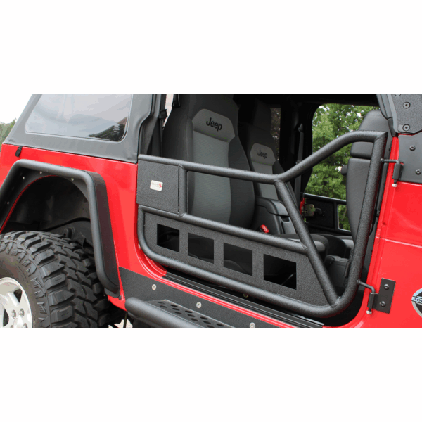 Black textured powder coat, 1.25 Inch steel tubing, Sold as a pair