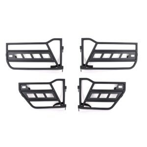 4-Door, Black textured powder coat, Steel, Sold as a set of 4