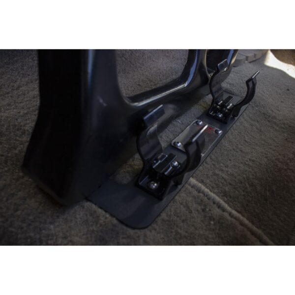 11-gauge steel, Black powder coated, Includes mounting hardware and clips