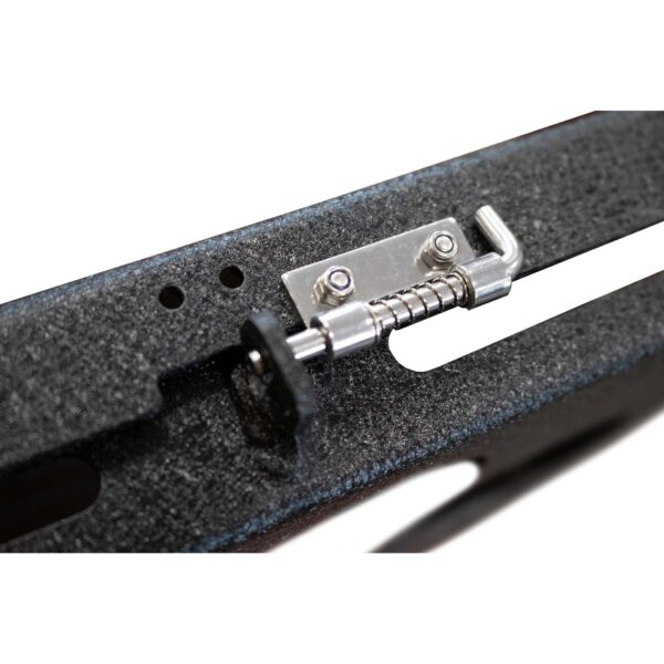 Black textured powder coat, 10-Gauge steel, Stainless Steel hardware