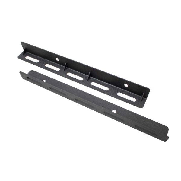 Black powder coated, Steel, Includes mounting hardware