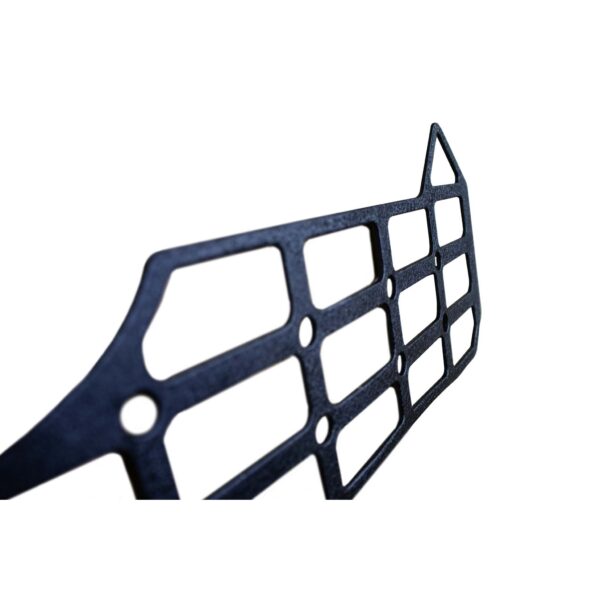 Black textured powder coat, 10-Gauge steel, Stainless Steel hardware