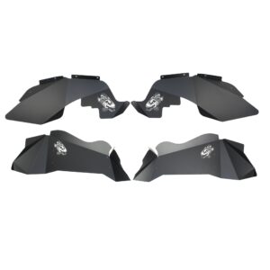 Black powder coat, Aluminum, Set of 4