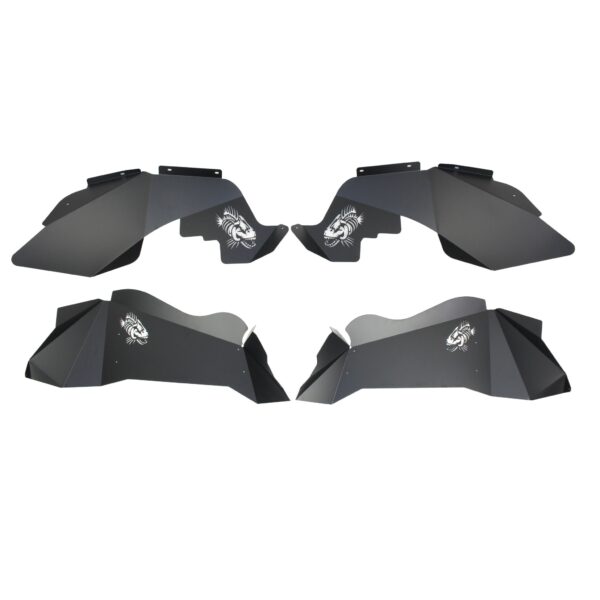 Black powder coat, Aluminum, Set of 4