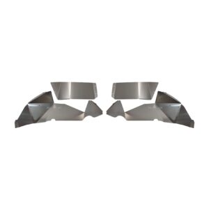 2-Door, 4-Door, Raw Aluminum, Set of 2 (Rear)