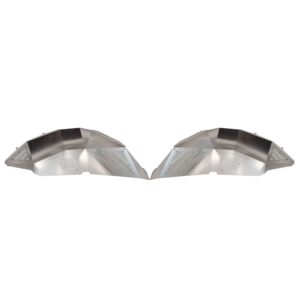 2-Door, 4-Door, Raw Aluminum, Set of 2 (Rear)