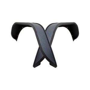 Textured black powder coat, Steel, Stainless steel hardware