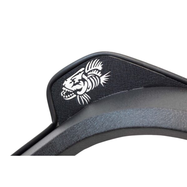 Textured black powder coat, Steel, Stainless steel hardware
