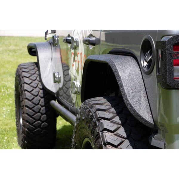 Black textured powder coat, Aluminum, Set of 2 (Rear)