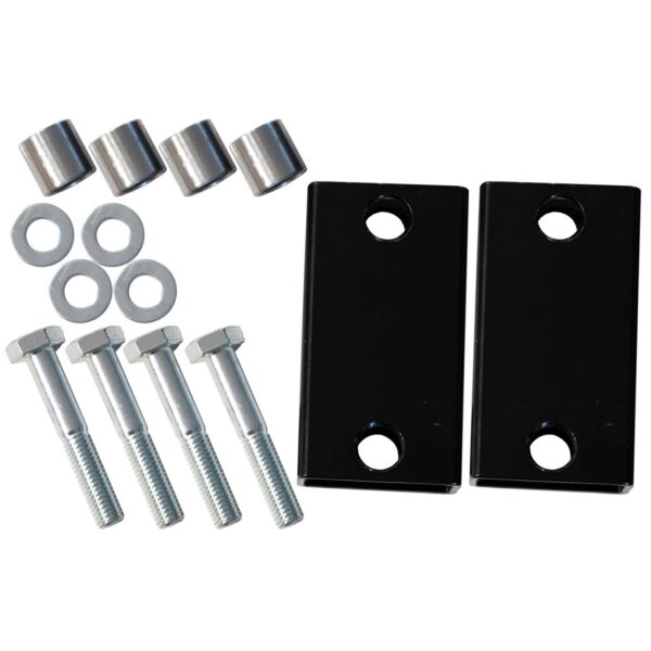 Contains 2 Front and 2 rear coil spring spacers, High density polyurethane, Hardware Included