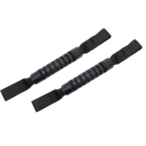Black nylon webbing, Molded rubber handle, Sold a Pair