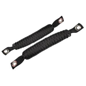 Black Paracord handle, high-quality Black nylon webbing, Heavy duty Paracord handle