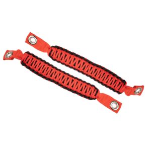 Heavy duty Red Paracord handle, High-quality Black nylon webbing, Heavy duty Paracord handle
